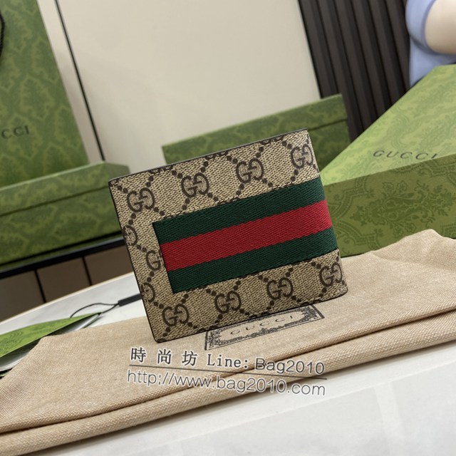 Gucci專櫃古馳最新款飾GG細節錢包男士短夾 jh2240型號：408827